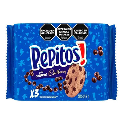 Pepitos Chips Ahoy! Chocolate Chip Cookies 357g / 12.6 oz (Pack of 3) | Argentine Classic Cookies