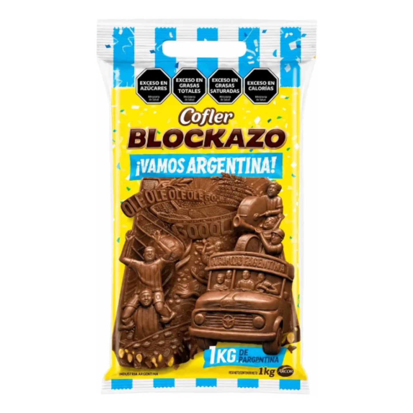 Cofler Blockazo Vamos Argentina Special Edition Chocolate Bar 1kg