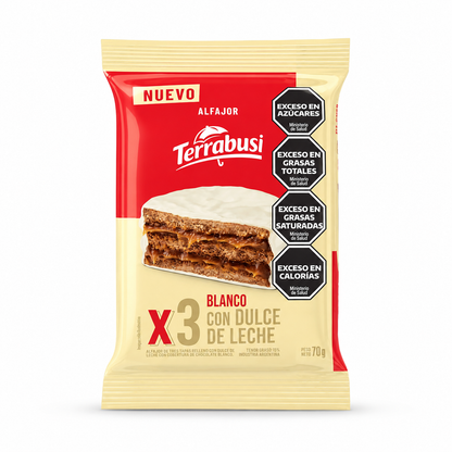 Terrabusi Triple White Chocolate Alfajor 70g