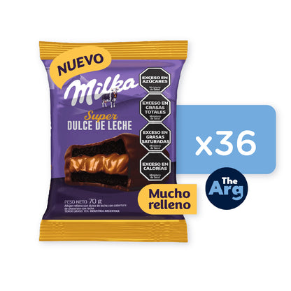 Milka Super Dulce de Leche Alfajor Milk Chocolate Covered – 36 Count Pack