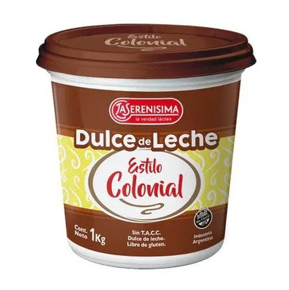 La Serenísima Estilo Colonial Dulce de Leche | Traditional Argentine Milk Caramel Spread 1 kg / 2.2 lb