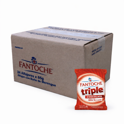 Fantoche Triple Alfajor with Dulce de Leche Box 24 Units 85 g Each