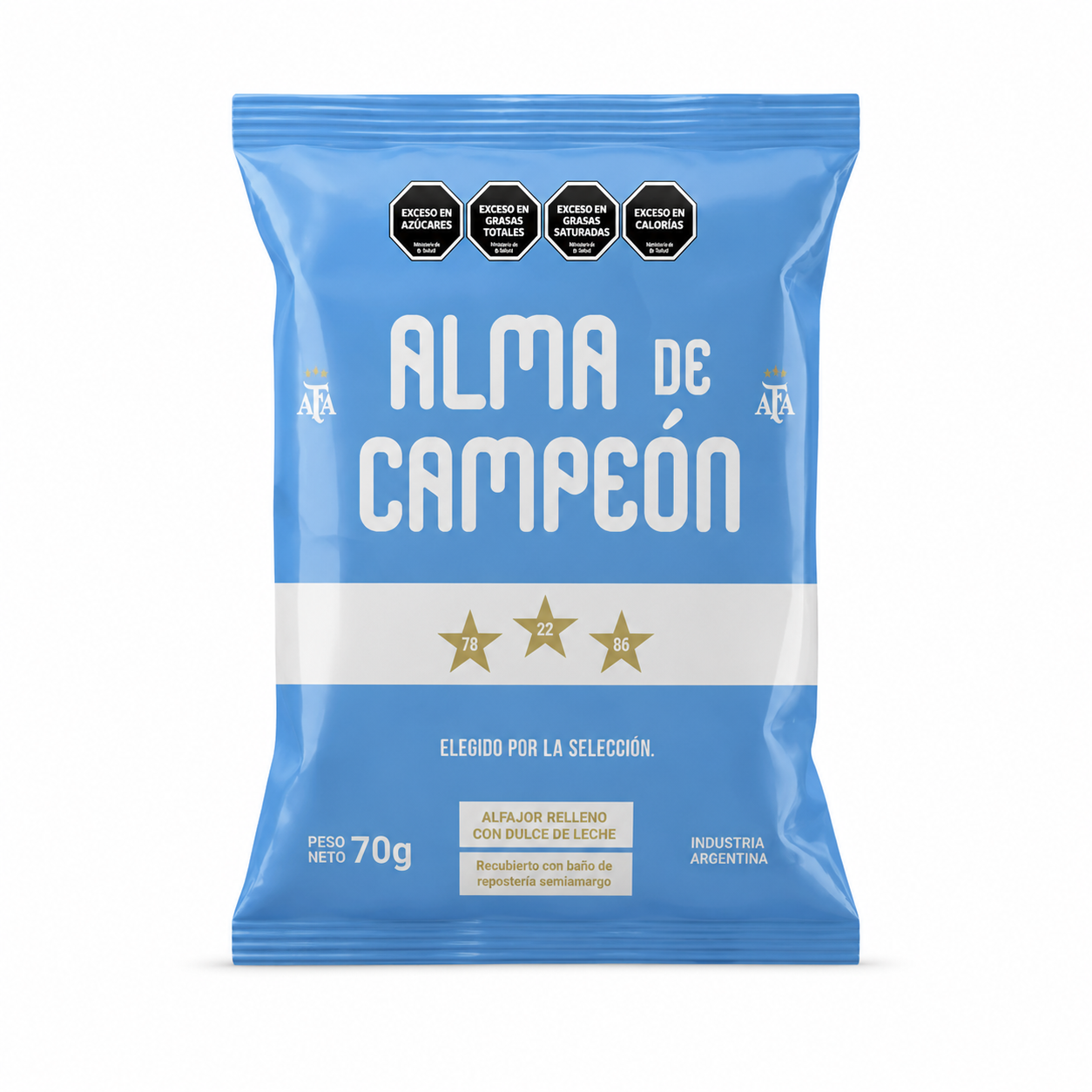 Alma de Campeón Dark Chocolate Alfajores Box 12 Units | Argentine Chocolate Cookies