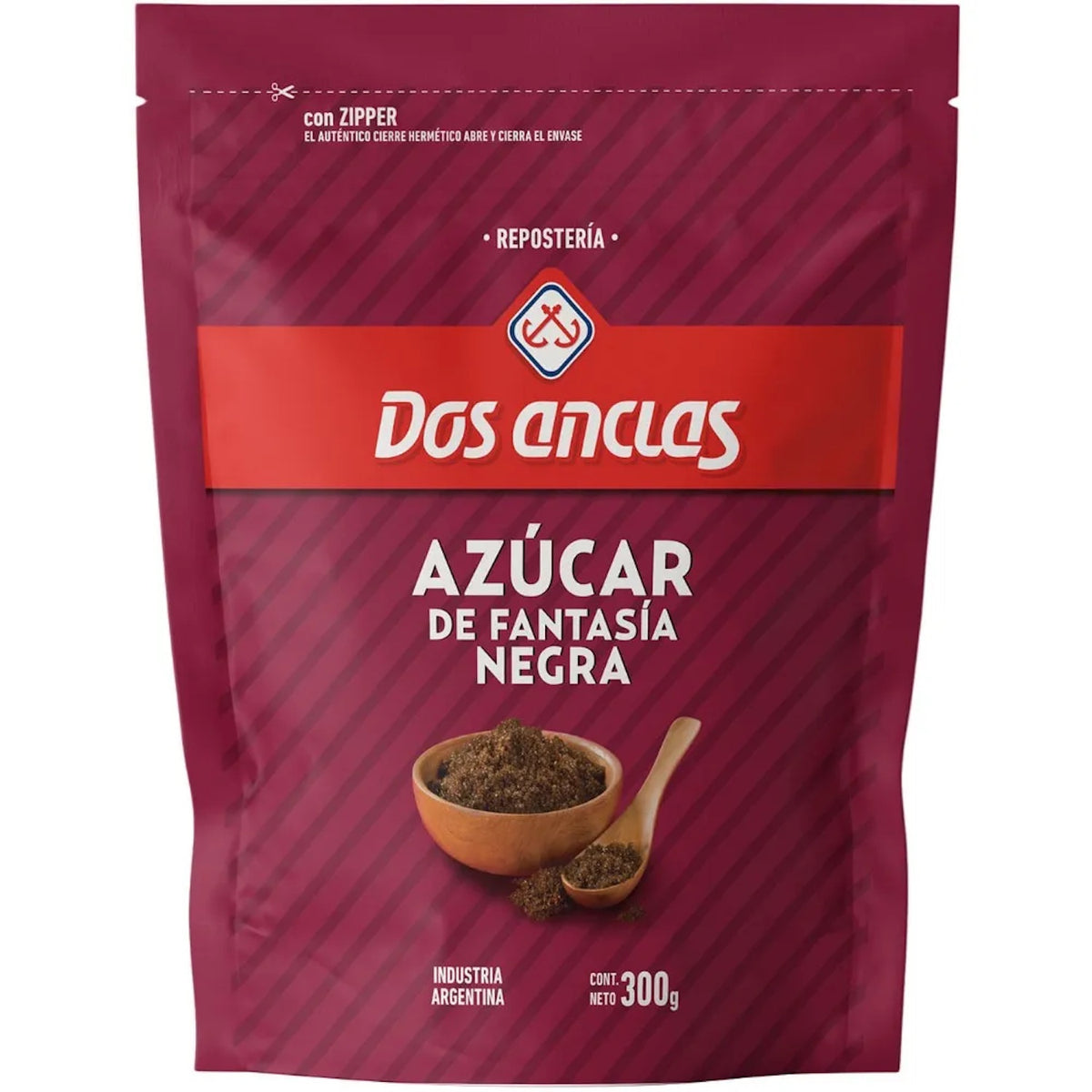 Dos Anclas Black Decorative Sugar | 300g Doypack
