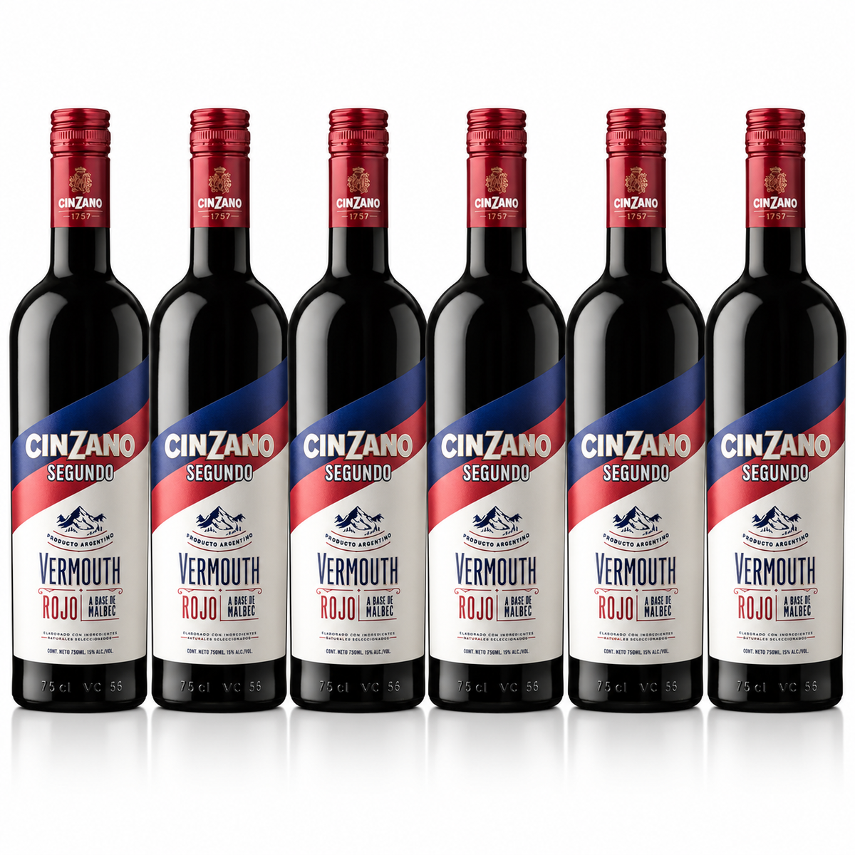 Cinzano Segundo Rosso Vermouth 750 ml | Case of 6