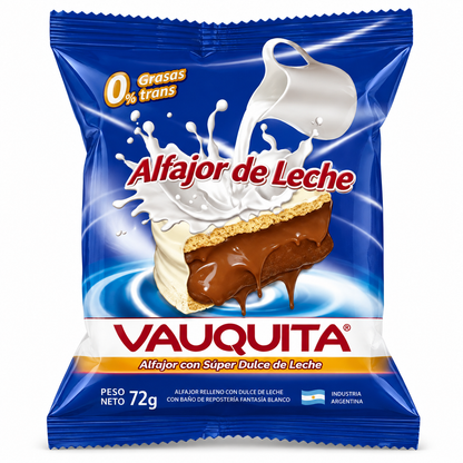 Vauquita White Alfajor Glaseado 72g