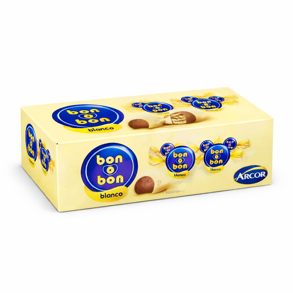 Bon o Bon White Chocolate Bonbons with Peanut Cream Filling & Wafer | 450g Box