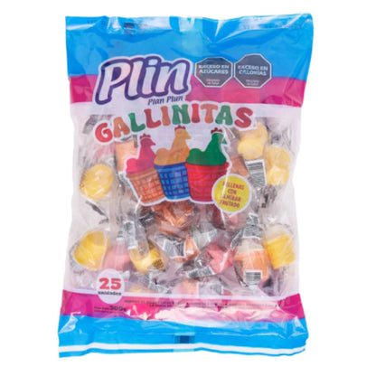 Plin Little Chickens Filled with Syrup 25 Units 300g / 10.58oz | Argentine Sweet Treat