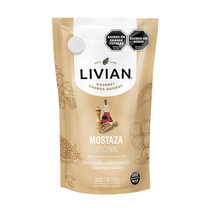 Livian Original Mustard 250g (8.8 oz) – Premium Argentine Mustard with Selected Seeds &amp; Spices