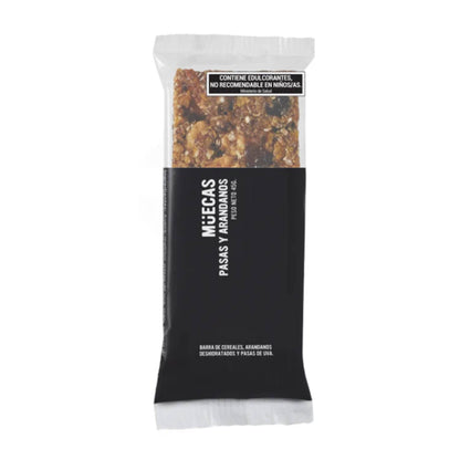 Muecas Raisins and Blueberries Cereal Bars Box of 16 Units 720g / 1.58lb