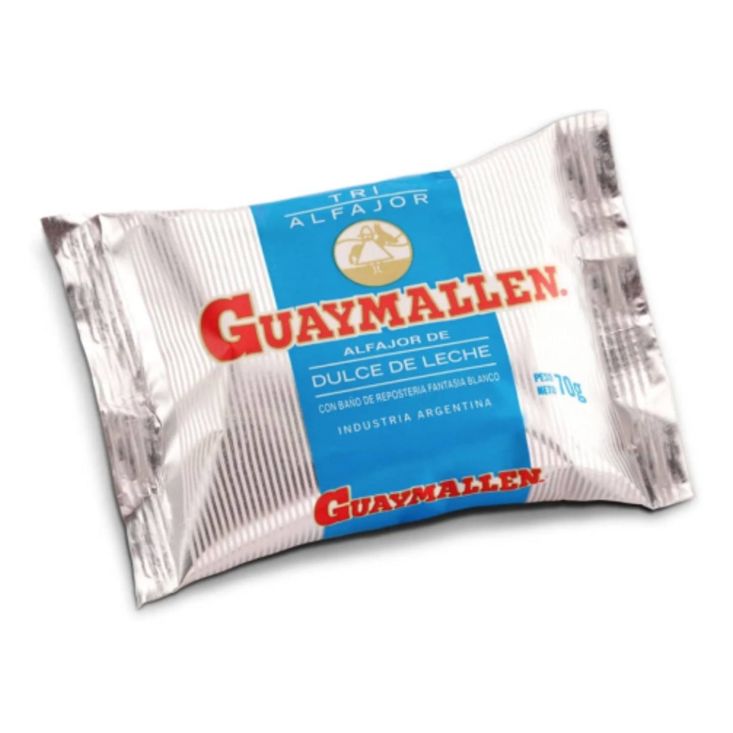 Guaymallén Triple White Chocolate Alfajor with Dulce de Leche 70g