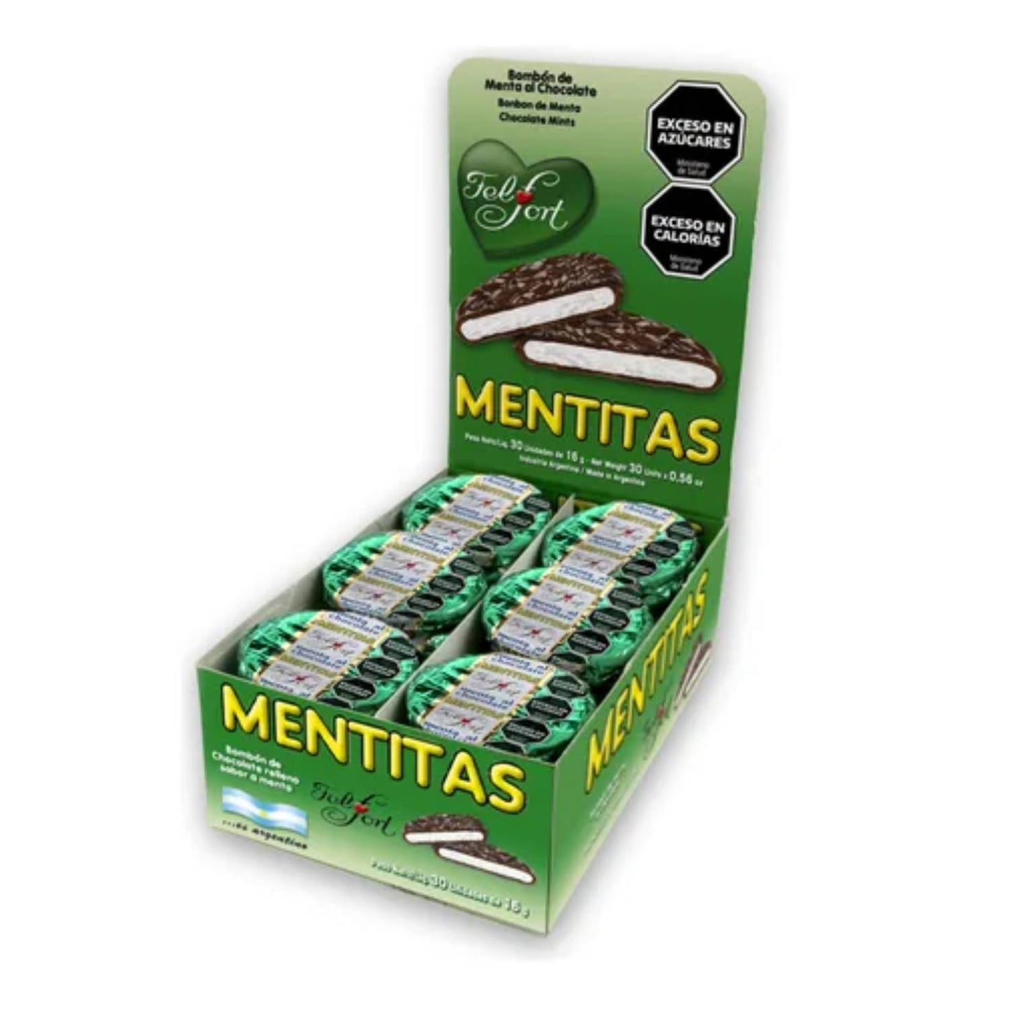 Felfort Mentitas Mint Cream Filled Milk Chocolate Bonbons 30u 480g