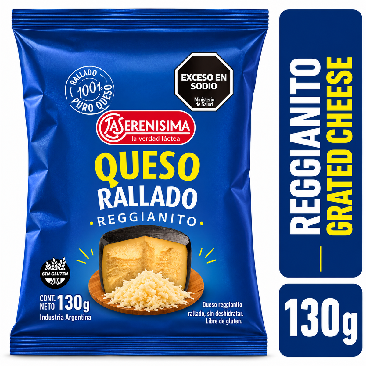 La Serenísima Reggianito Grated Cheese | 130 g