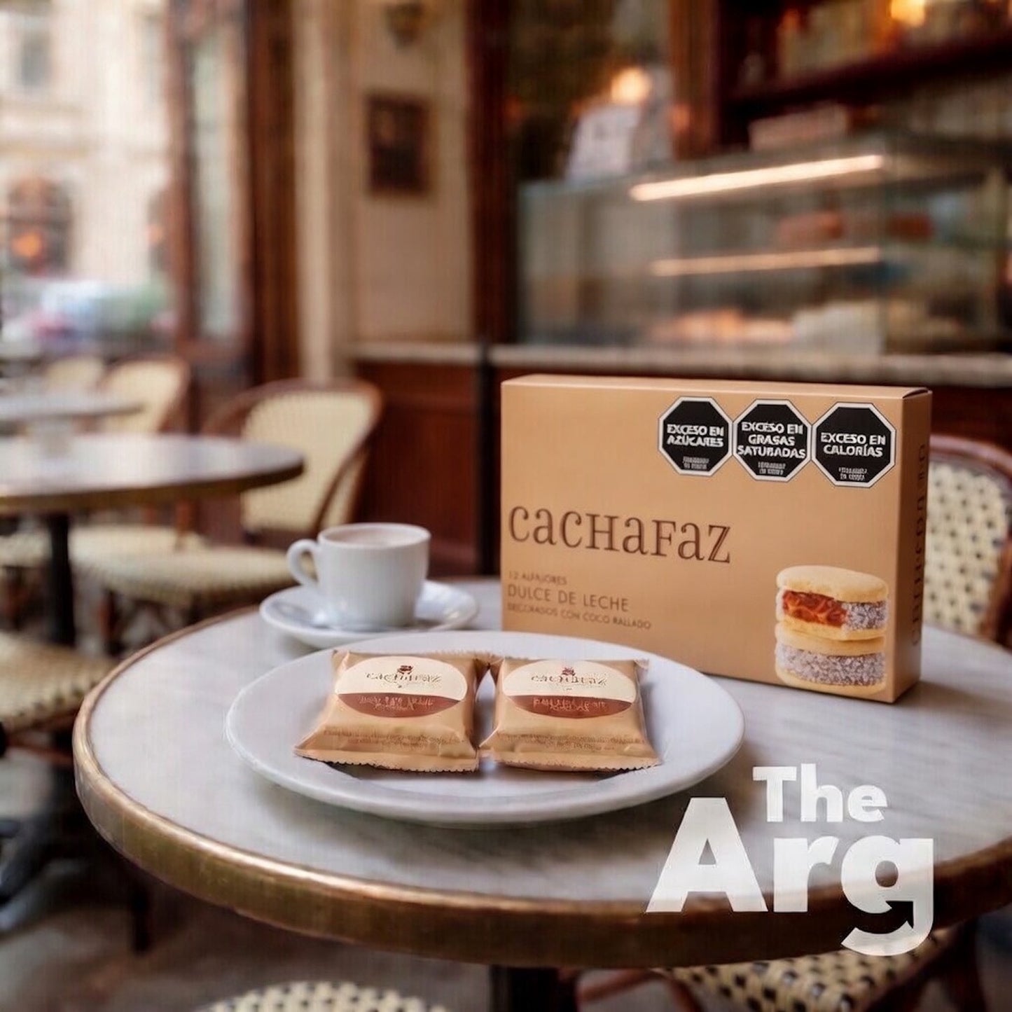 Cachafaz Alfajor de Maicena with Coconut & Dulce de Leche – Box of 12 (900g / 31.7 oz)