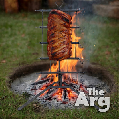 Malambo Argentinian Cross Grill Asador with Adjustable Stake | Portable Outdoor BBQ