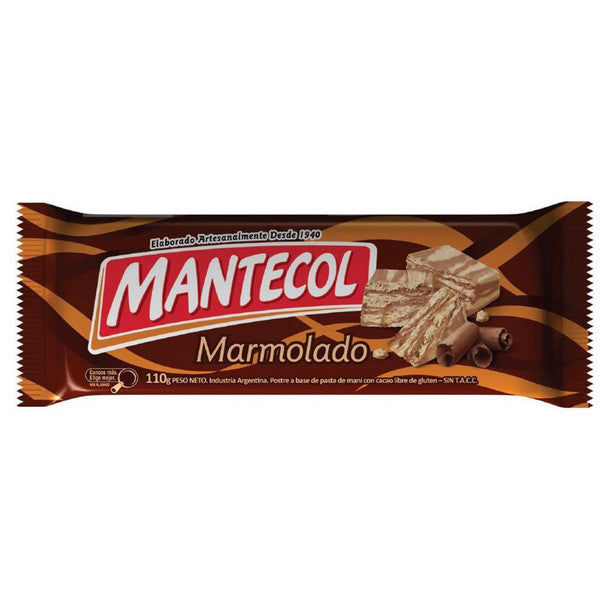 Mantecol Marmolado Semi-Soft Peanut Butter Nougat with Chocolate 111 g / 3.91 oz