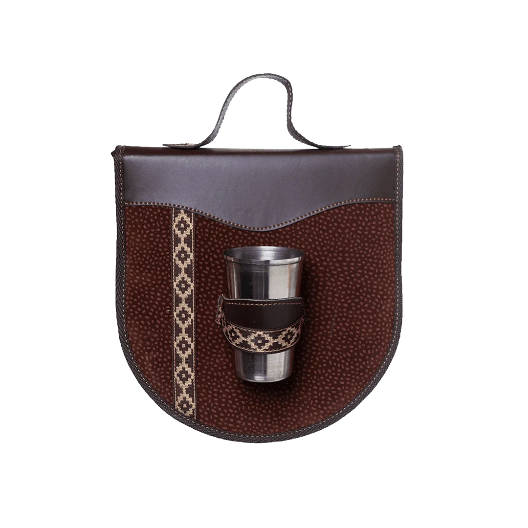 BBQ Set Single Case - Brown Leather