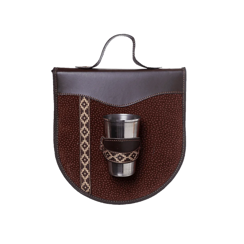 BBQ Set Single Case - Brown Leather