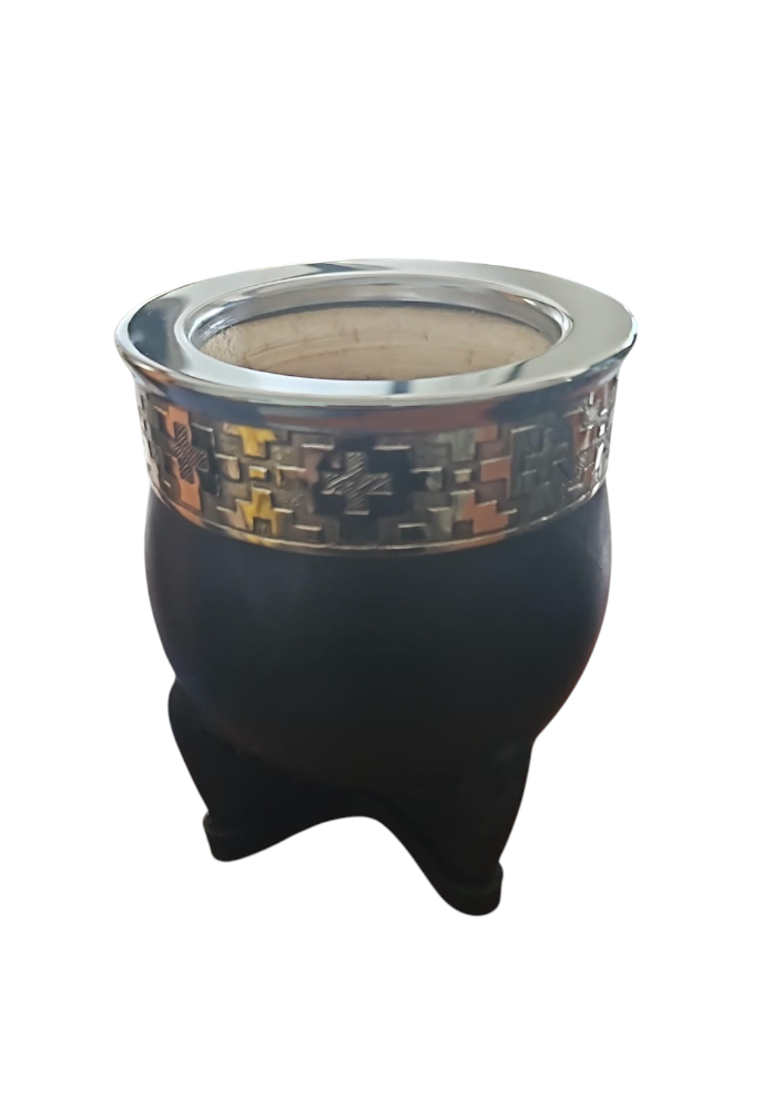 Imperial Pampa Black Leather Premium Mate with Alpaca & Steel Rim