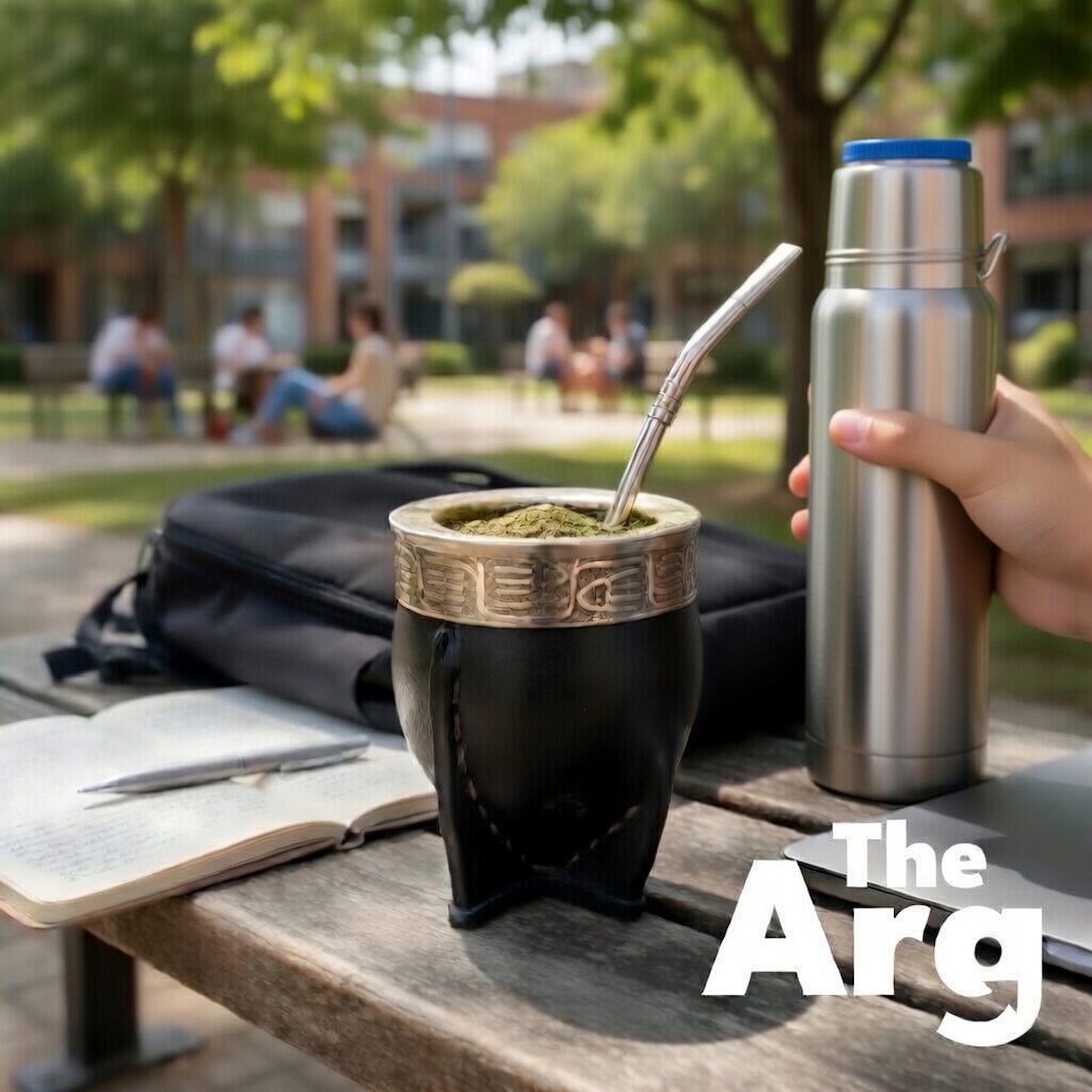 Imperial Norte Black Leather Premium Mate with Alpaca &amp; Steel Rim + Alpaca Straw