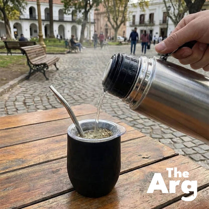 Mate with Spill-Proof Lid and Straw | Argentine Mate Cup Set