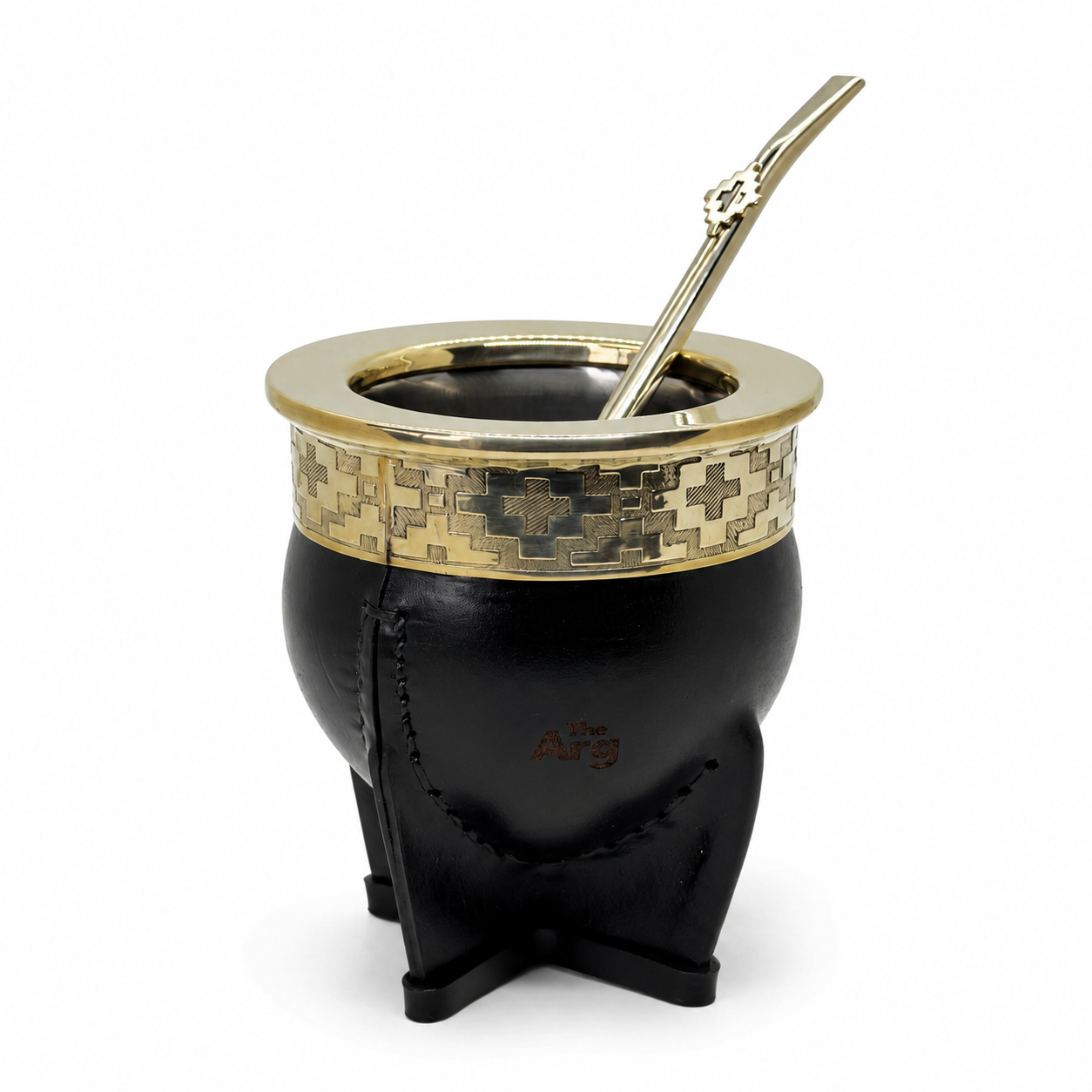 Black Pampa Imperial Steel Mate with Stainless Steel Bombilla