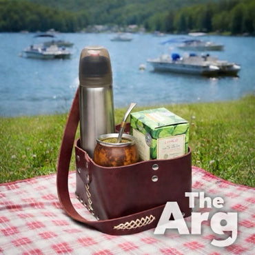 Traditional Leather Matera Basket | Argentine Mate Carry Bag