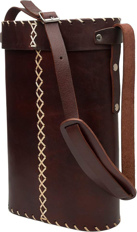 Leather Matera - Bag for Yerba Mate, Gourd, and Thermos - Brown