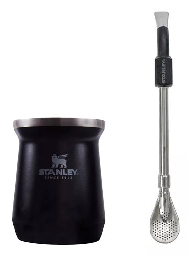 Official Stanley Classic Mate Set - Mate + Spoon Straw - Stainless Steel