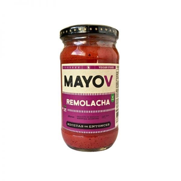 Mayo V - Vegan Mayonnaise Beet Flavor by Reecetas de Entonces 270g.