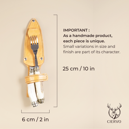 Natural Deer Antler Picnic Set