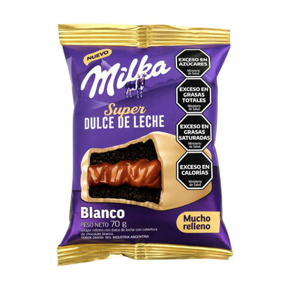 Milka Super Dulce de Leche Alfajor White Chocolate Covered 70g