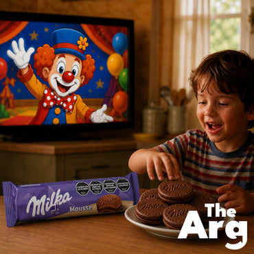 Milka Mousse Sweet Vanilla Cookies with Chocolate Mousse Filling 116g