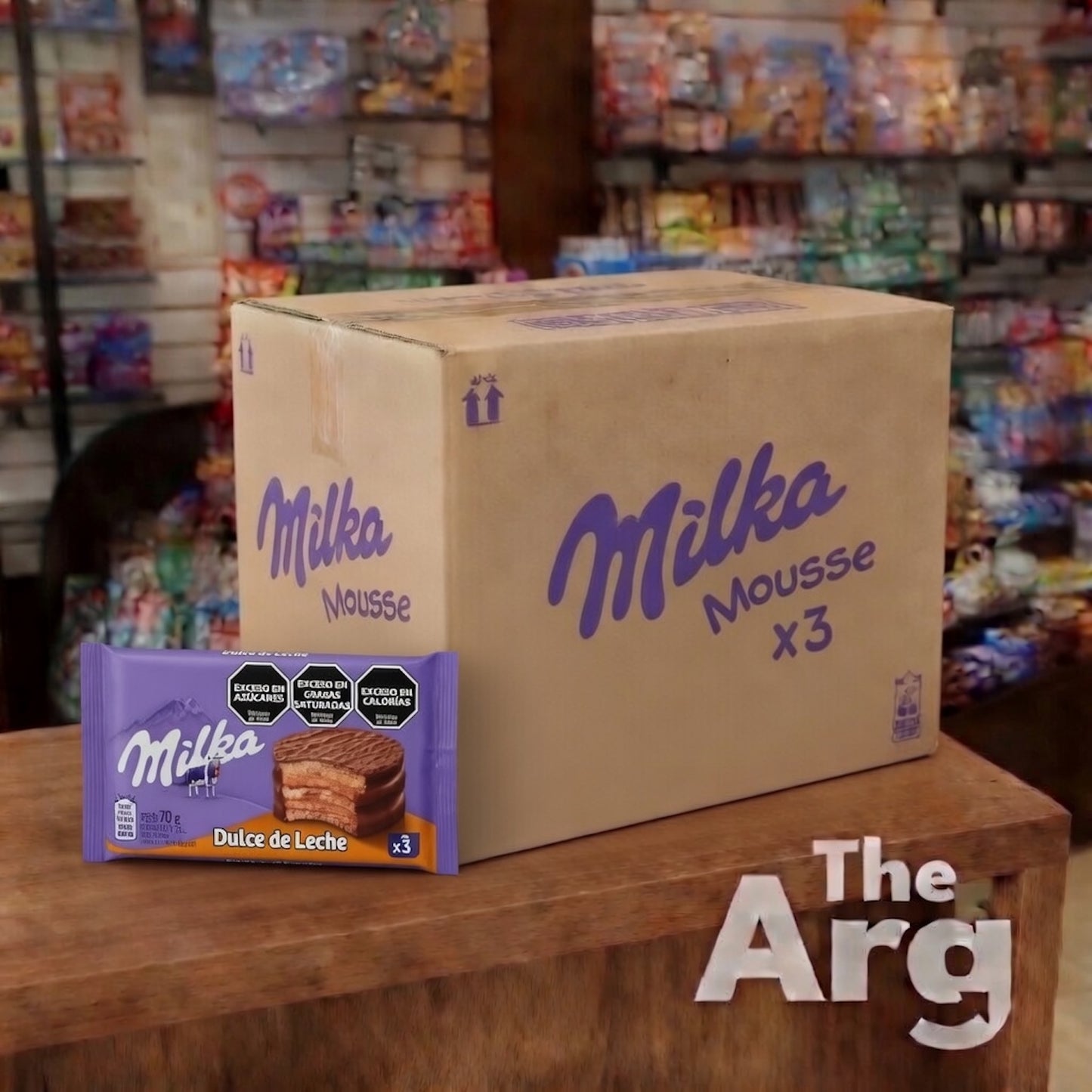 Milka Triple Alfajor with Dulce de Leche Box 36 Units (70g Each)