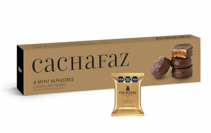 Cachafaz Mini Alfajores with Semi-Bitter Chocolate and Dulce de Leche – 6u. 162g / 0.36lb