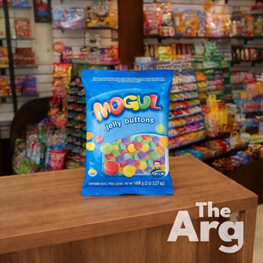 Arcor Mogul Classic Jelly Buttons Gummies | Large Bag 1 kg / 2.2 lb