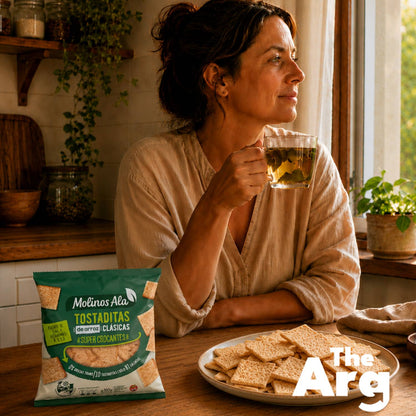Molinos Ala Extra Crispy Rice Toast 100g / 0.22lb | Argentine Classic Rice Toast