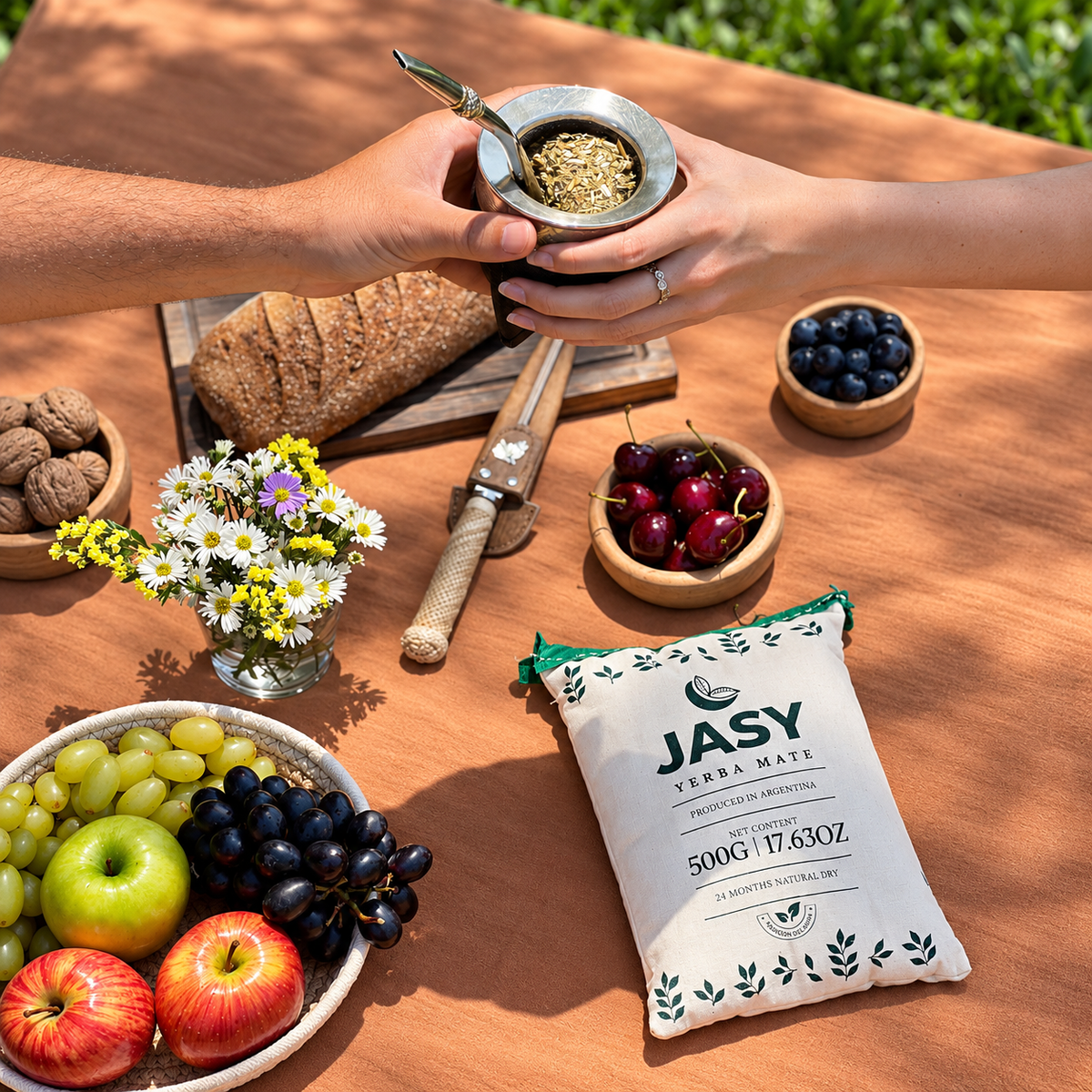 JASY Agroecological Yerba Mate Tea 24-Month Aged Unsmoked | Premium Argentine Yerba Mate with Stems