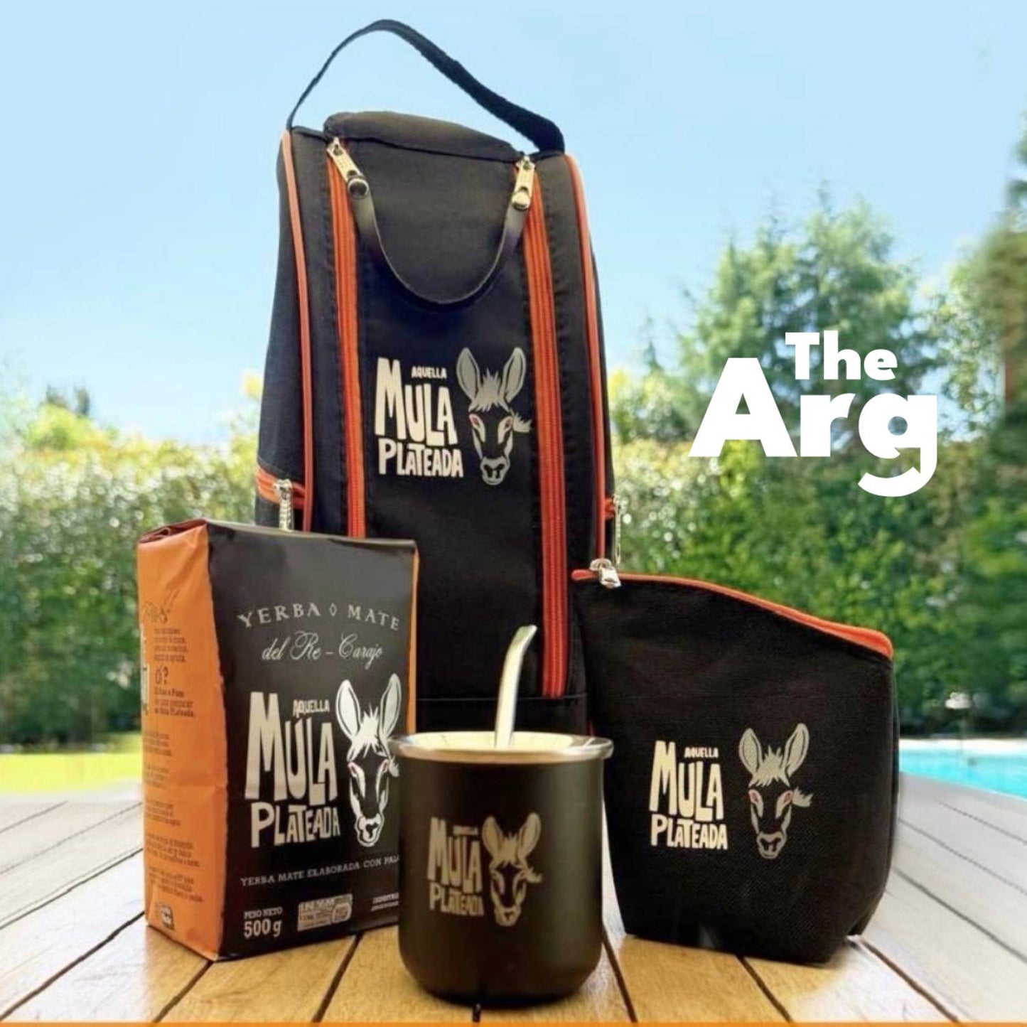 Mula Plateada Mate Kit with Yerba Mate 500g
