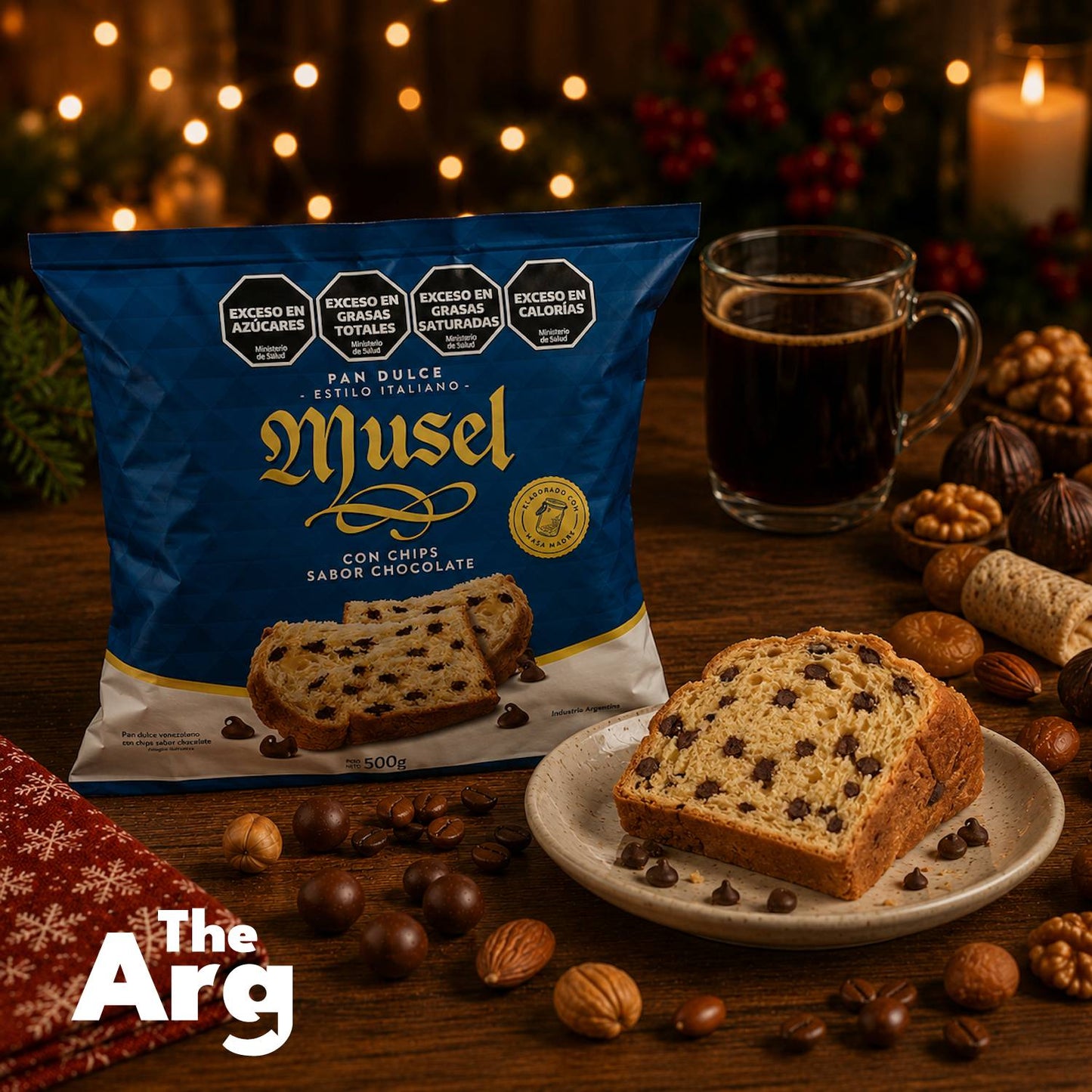 Musel Pan Dulce with Chocolate Chips 500g / 17.63 oz | Classic Venetian Sweet Bread