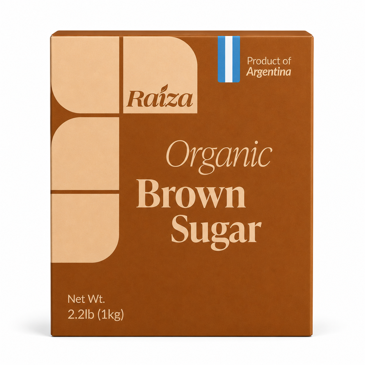 RAIZA Organic Brown Cane Sugar – OIA Certified Organic – 1 kg (2.2 lb)