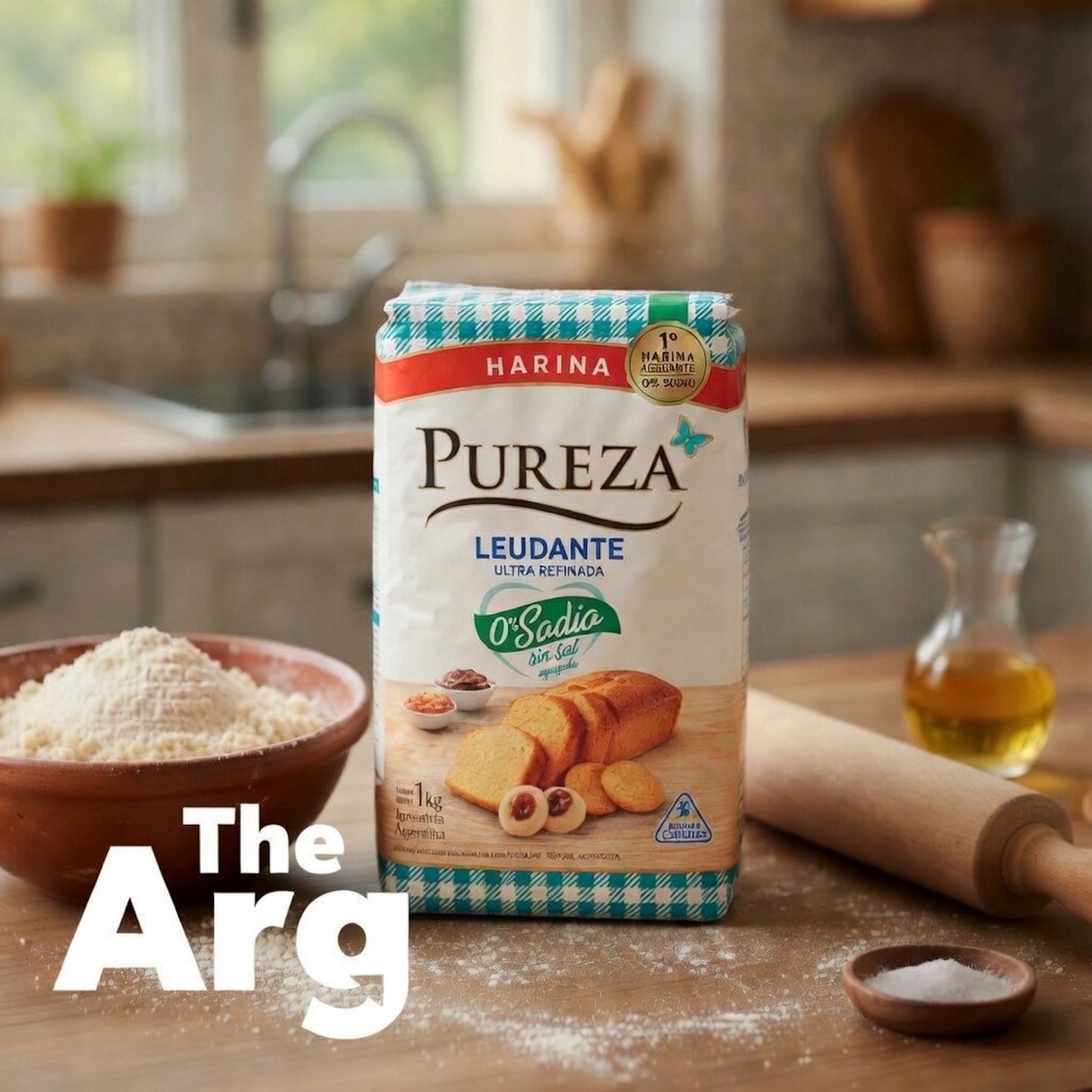 Pureza Self-Rising Flour 0% Sodium Ultra Fine 1kg | No Salt Added