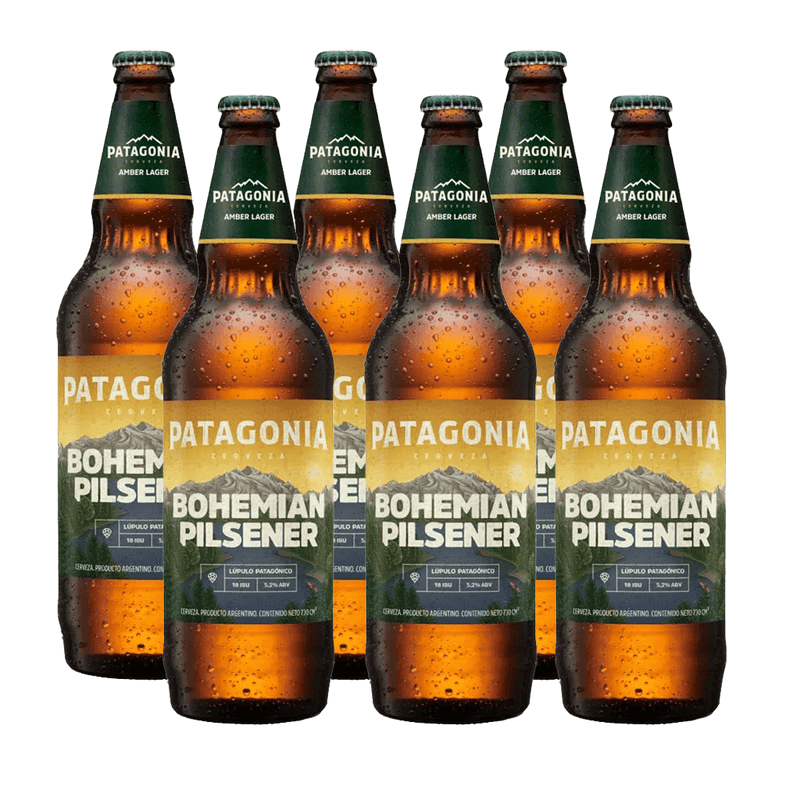 Patagonia Bohemian Pilsener Beer 730ml x6 units.