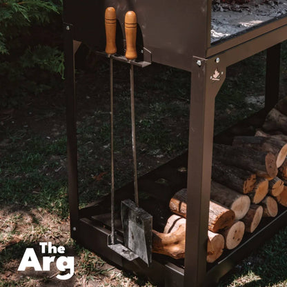 Kit para barbacoa: pala grande y atizador