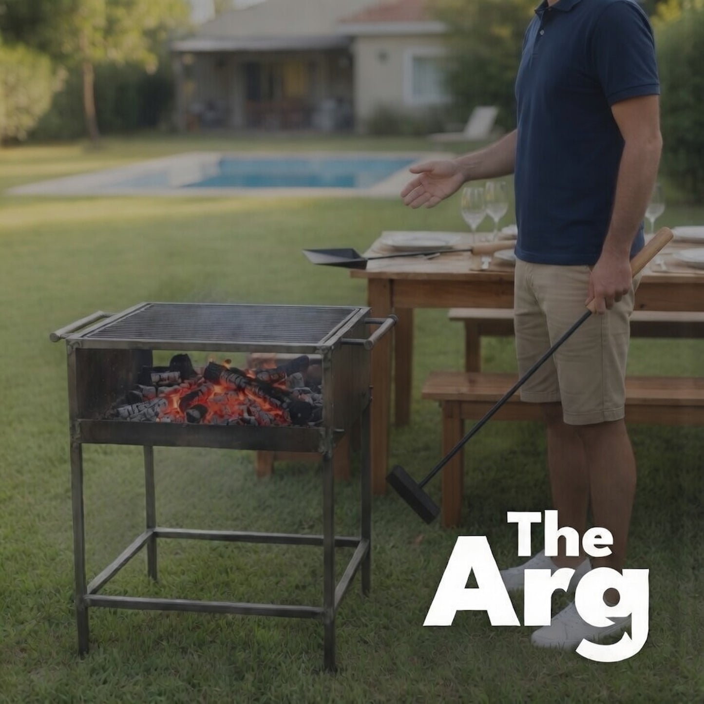 BBQ Grill Tool Set Shovel + Poker | Argentine Parrilla Kit