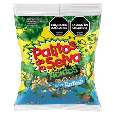 Palitos de la Selva Soft and Sour Candy Pineapple Flavor 150g