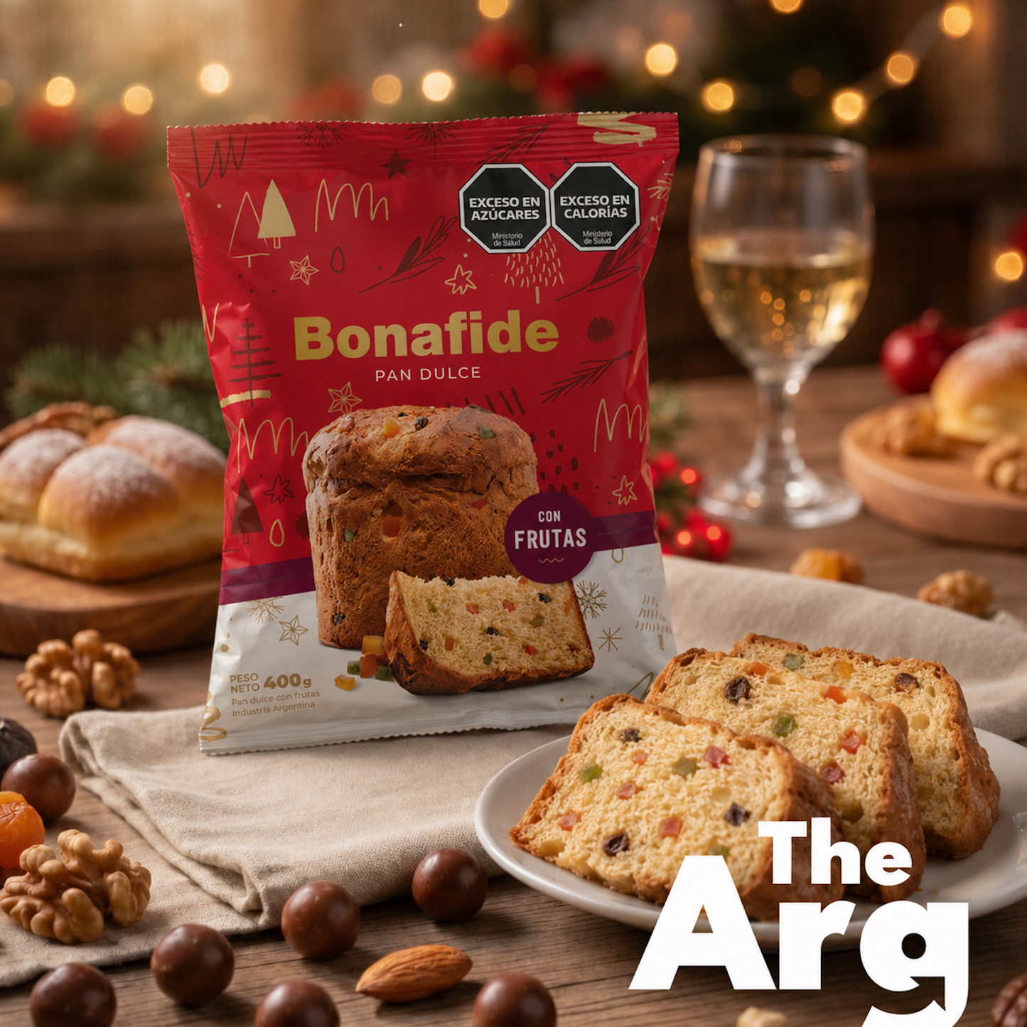 Bonafide Sweet Bread with Candied Fruits 400 g / 14.1 oz | Traditional Argentine Holiday Bread