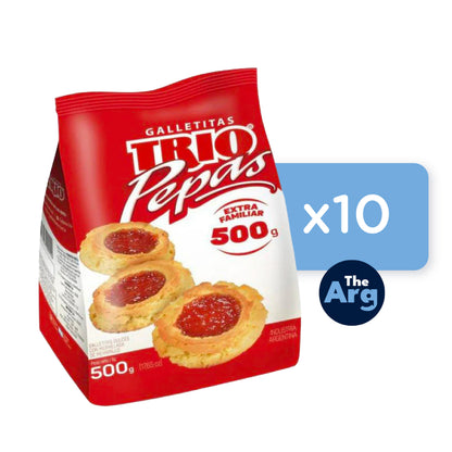 Trío Pepas Quince Cookies 500 g (10 Pack) Traditional Argentine Cookies