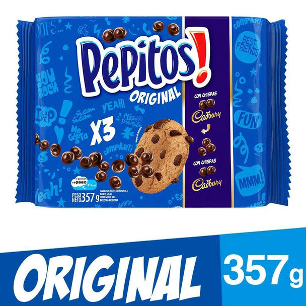 Pepitos Chips Ahoy! - Cookies with Chocolate Chips, 357 g / 12.6 oz (Pack of 3)