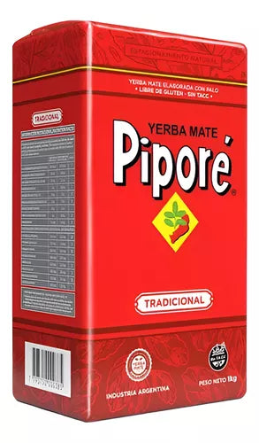 Piporé Traditional Yerba Mate with Stems Gluten-Free 1000g/2.2lb